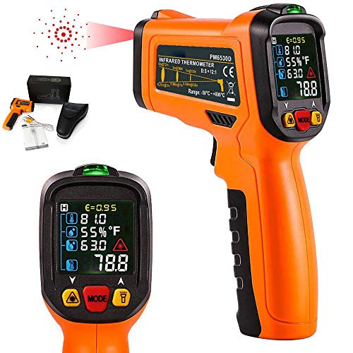 ZHLZH Termómetro Pistola/Termometro Laser, sin Contacto de Lectura instantánea -58 ℉ a 1472 ℉ con Pantalla LED Termopar Tipo K para cocinar en la Cocina BBQ Automotriz e Industrial