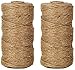 Price comparison product image tenn well Jute String, 2Ply 656 Feet Natural Jute Garden Twine for Gift Wrapping, Gardening, Parcel Packing and DIY Crafting Decorative (Brown)