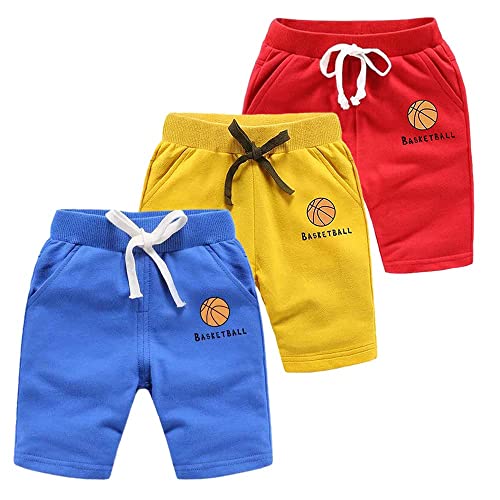 Image of KYDA KIDS 100% Cotton Printed Shorts for Boys and Girls - Regular Fit Multicolor Shorts for Unisex (Pack of 3)