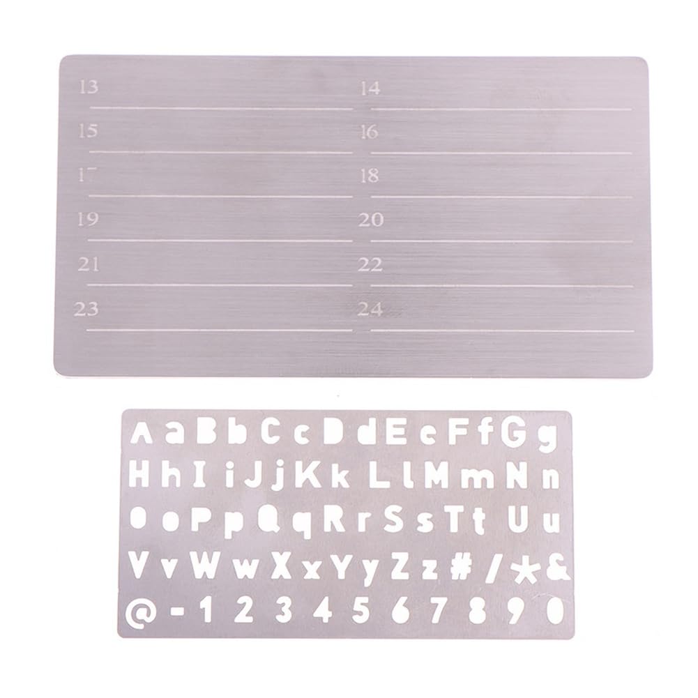 Kit de estampado de metal para grabado mnemotécnico de letras en joyería de plata y cuero