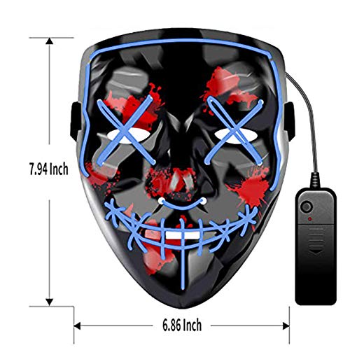 Halloween Light Up Mask Scary Mask for Halloween Festival Party