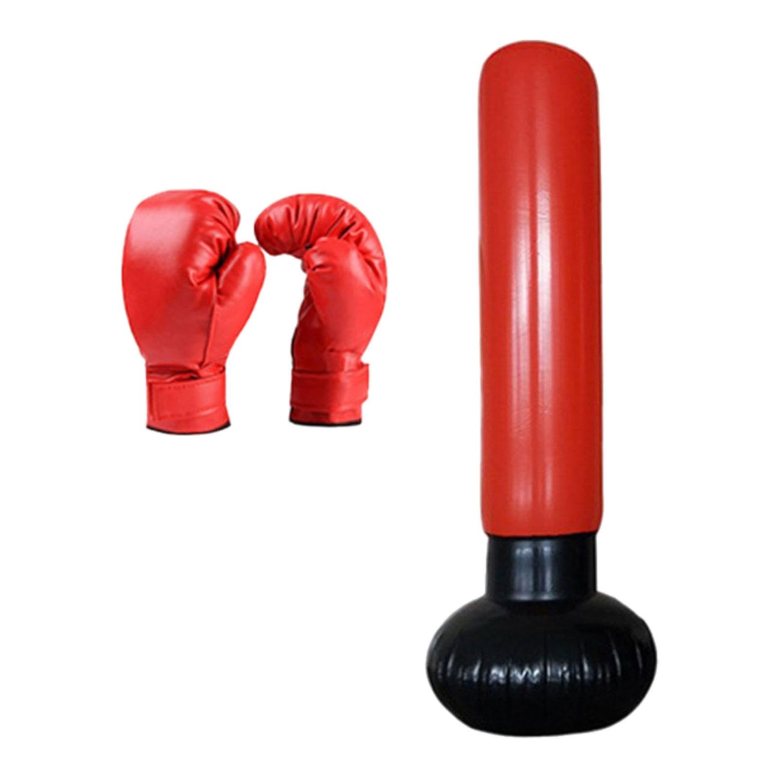 Menolana Inflatable Boxing Bag Boxing Equipment Stable Multipurpose Sandbag Boxing Toy for Kids Inflatable Punching Toy for Kickboxing, Red