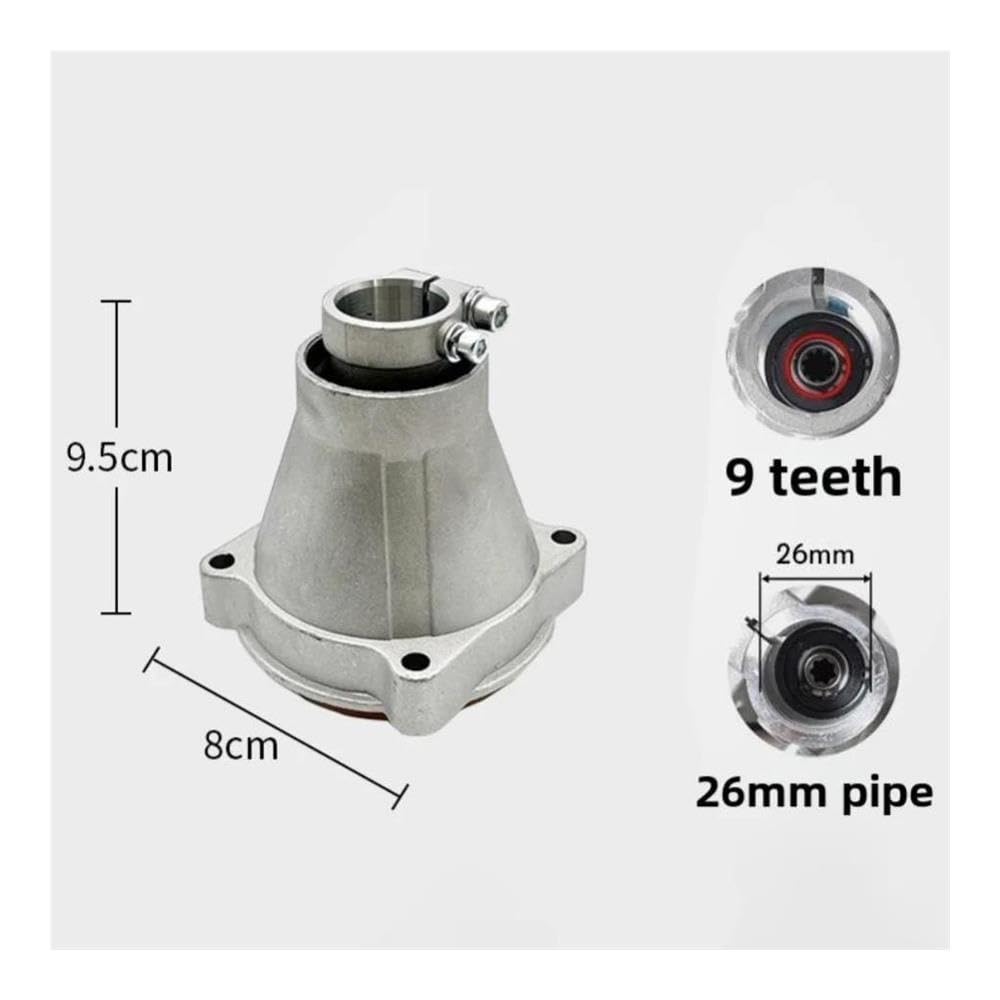 Conector de cortacésped, Bloque de Salida de Repuesto, 7 Dientes, 9 Dientes, Apto for desbrozadoras de 26mm y 28mm, Piezas de Herramientas eléctricas de jardín(26.9)