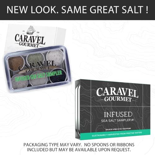 Sea Salt Gift Set - Infused Salt Sampler Collections - 2 Sets Of 6 Flavored Salts - Great Gifts For Everyone - By Caravel Gourmet #TOP7