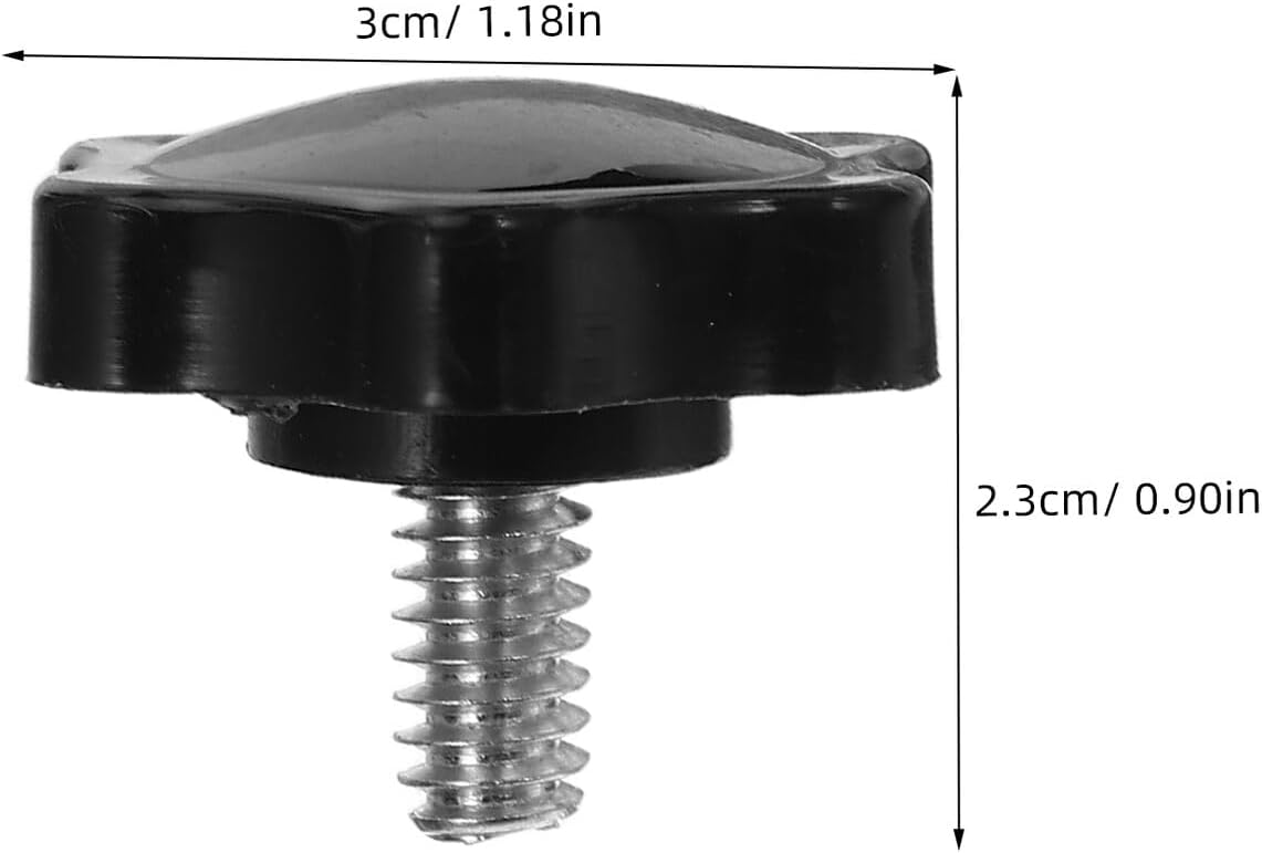 20pcs Hexagonal Star Knobs with Threaded Plastic Handles, 1/4" X 12 Thread Clamping Screws for Machinery Repair and Industrial Applications