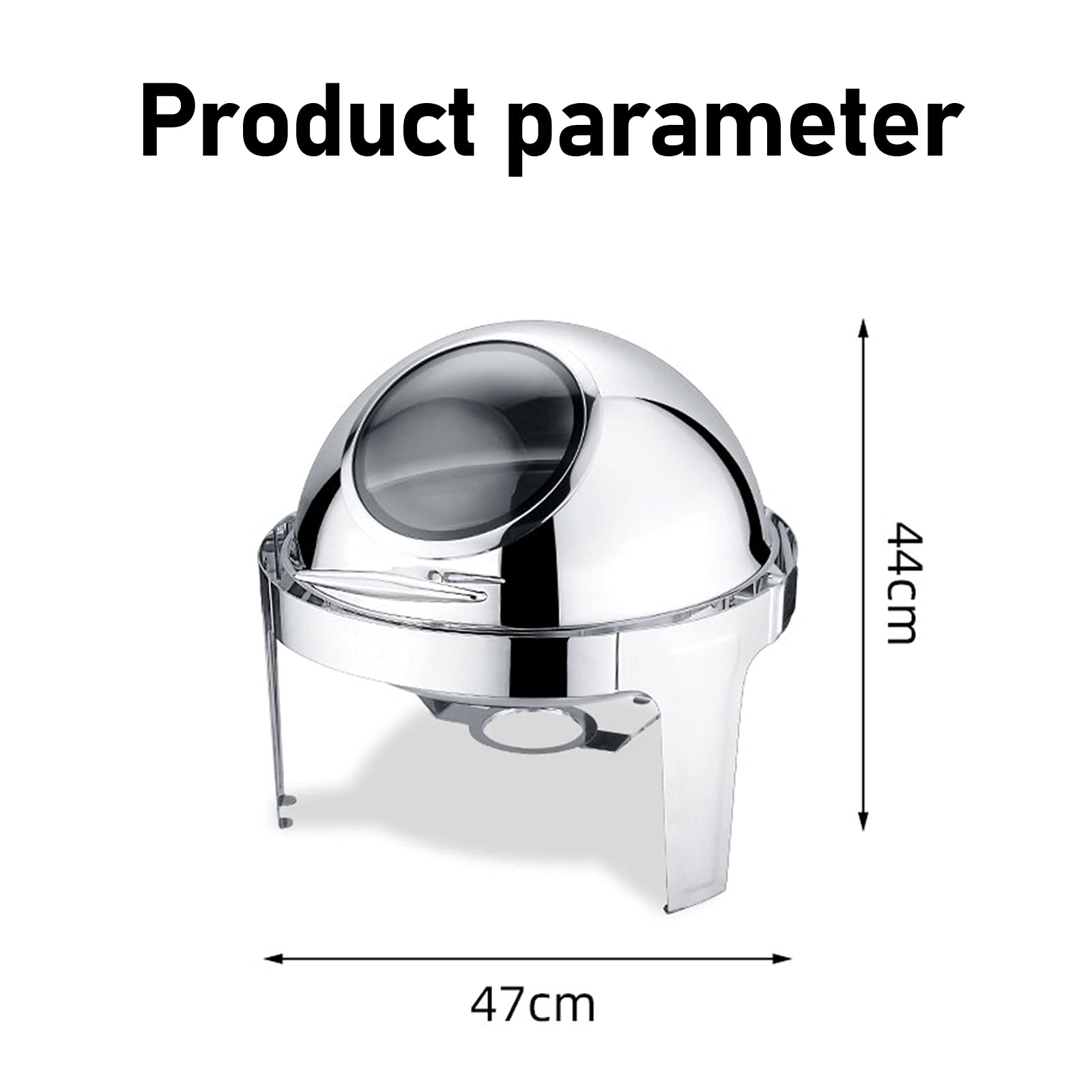 Podgrzewacze do żywności typu Chafing Dish, Elektryczne podgrzewacze żywności na przyjęcia i bufety, 6L okrągły zestaw do golenia talerzy ze stali nierdzewnej utrzymuje alkohol 1/2