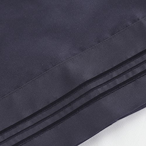 Furinno Angeland Vienne 3-Piece Microfiber Bed Sheet Set, Twin, Navy Blue - image 3