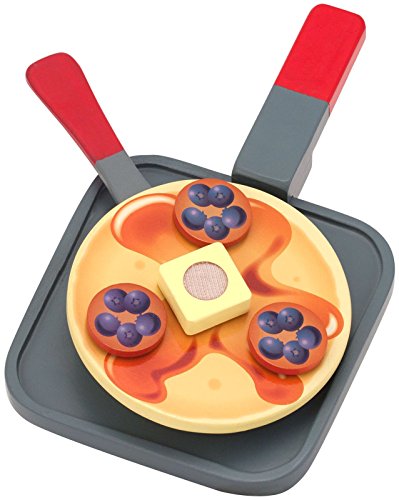 Melissa & Doug Flip and Serve Pancake Set (19 Pieces) - Wooden Breakfast Play Food - Image 3