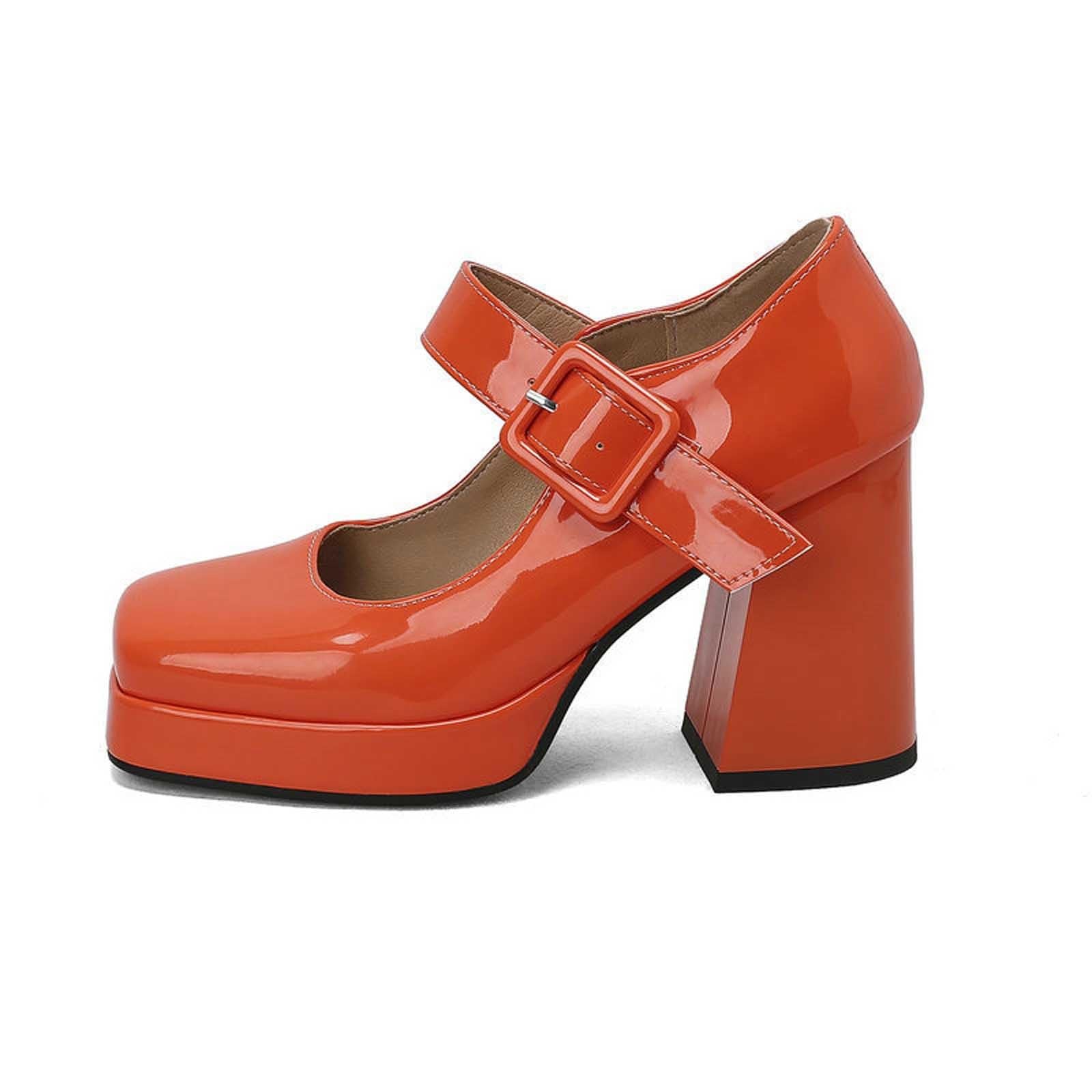 Scarpe Oktoberfest Donna Mary Jane Punta Quadrata Tacco Grosso | Scarpe Dirndl stile francese con cinturino singolo, décolleté retrò eleganti per festa della birra, matrimonio e cerimonia