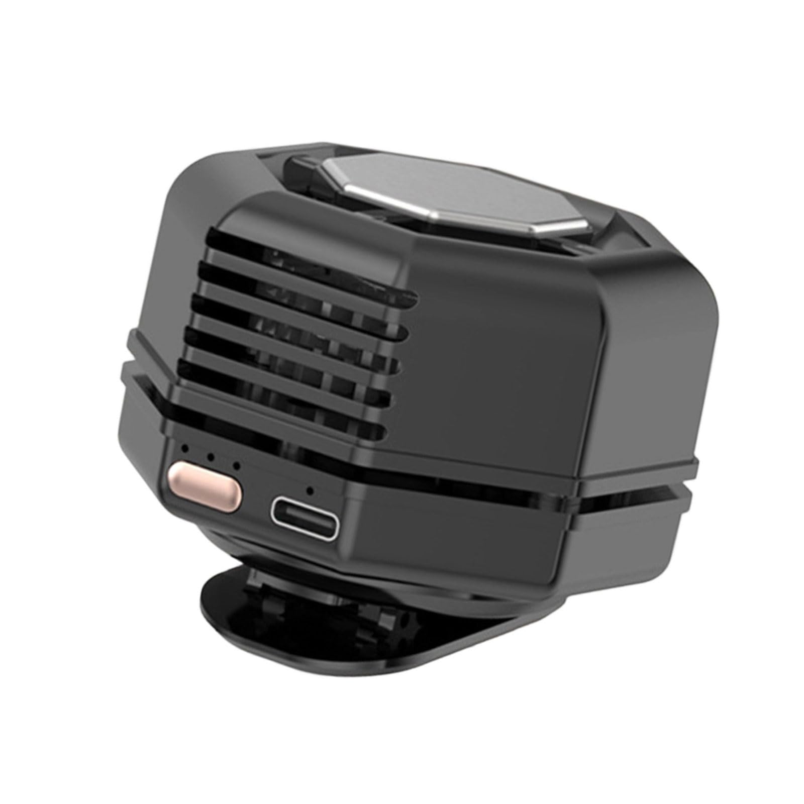 TAZIZI Wearable 3 Speed Clip Fan Powerful Wind Fan ABS and Aluminum Alloy Construction Suitable for Outdoor Activity Hiking Rechargeable