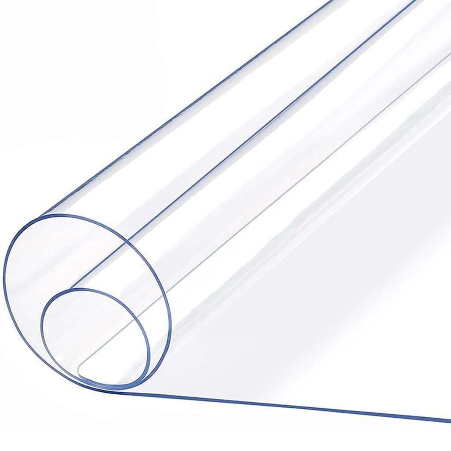 Ffsaacol Clear Table Protector, Rectangle Transparent Tablecloth, PVC Table Pad Mat for Kitchen, Heat Resistant, Easy Clean, Stain Resistant, Non-Slip, Oilproof 1.5mm, 45x60cm/18x24in