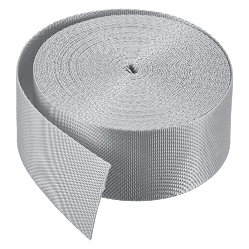 Image of Nylon Webbing Strap, 10 Metres, 1 inch /1.5 inch /2 inch Width, 0.7 mm Thickness (Grey, 2 inch)