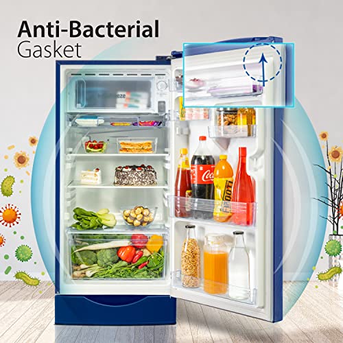 Image of Lloyd Havells- 200 L 4 Star Base Stand Inverter Direct Cool One Door Refrigerator (Gldf214Sgbs1Pb Gardenia Blue, 2022 Model)