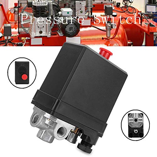 Pressostat compresseur air 380V triphasé avec vanne 4 trous G1/4