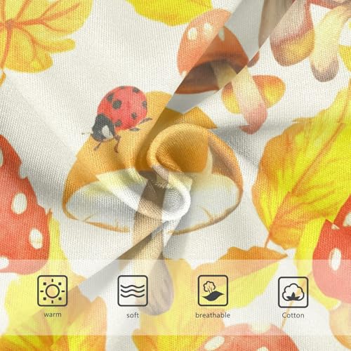 Autumn Yellow Maple Mushroom Little Girl Panties Toddler Underwear Floral Cotton Colorful Briefs Undies Kids 2t3