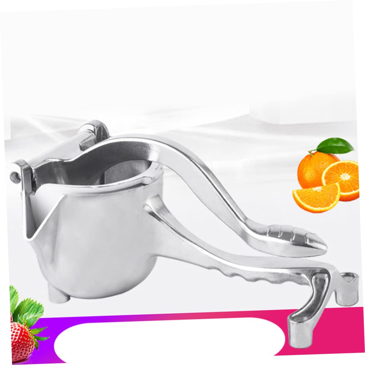 Mini Exprimidor de Frutas Portátil de Aleación de Aluminio Plata | Manual para Cocina y Hogar, Exprimidor de Cítricos, Ligero y Fácil de Usar