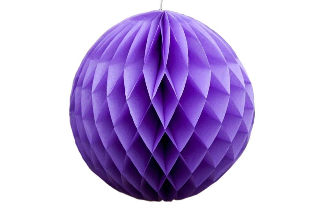 EliteKoopers 20cm Paper Honeycomb Flower Balls Lanterns Pompoms For Garland Party Wedding Decoration (5 Pcs)