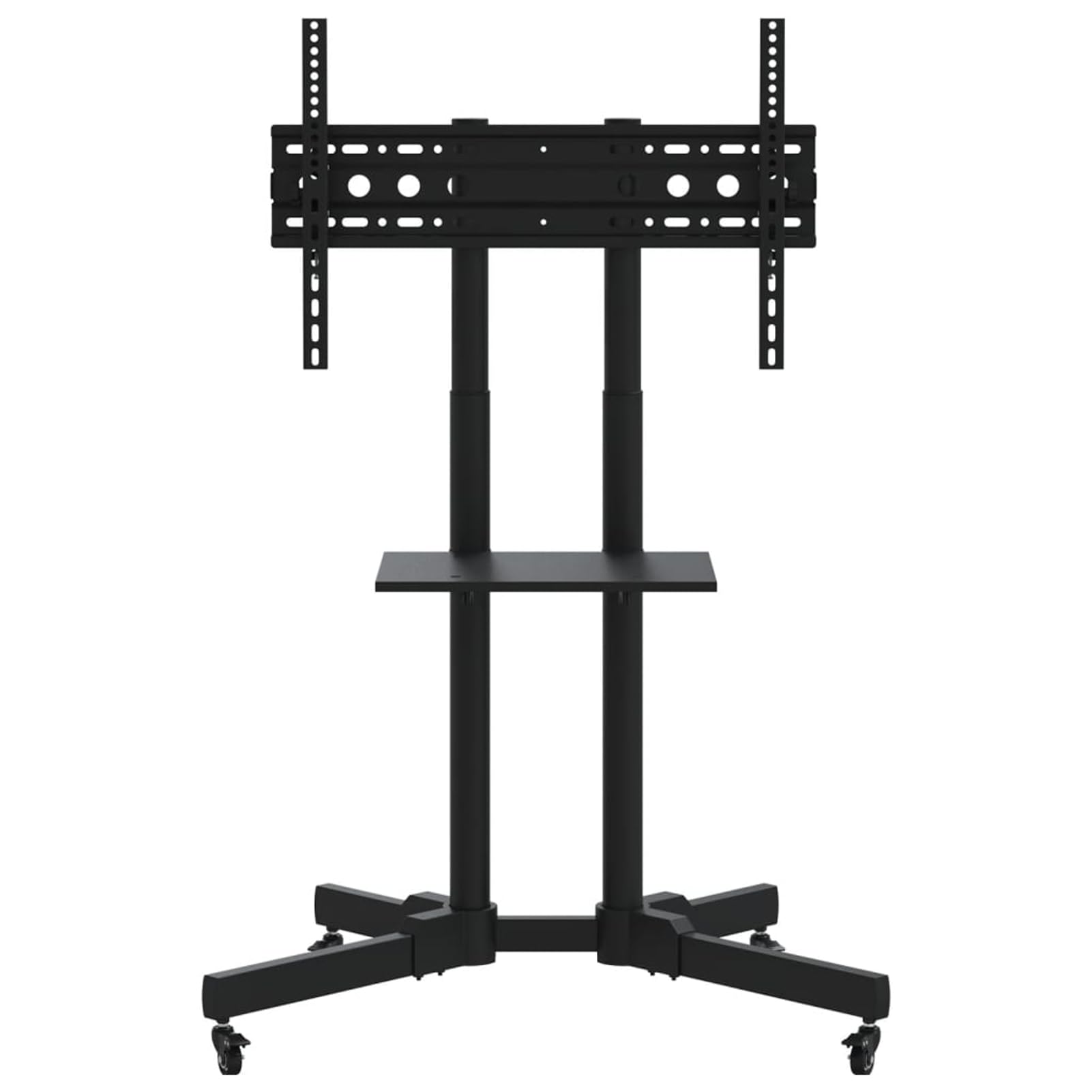 Tidyard Supporto TV su Ruote per Schermo 32-70 Pollici, Max VESA 600x400mm, 50kg, Nero Acciaio, Carrello TV Mobile con Inclinazione, per Ufficio Casa 379577