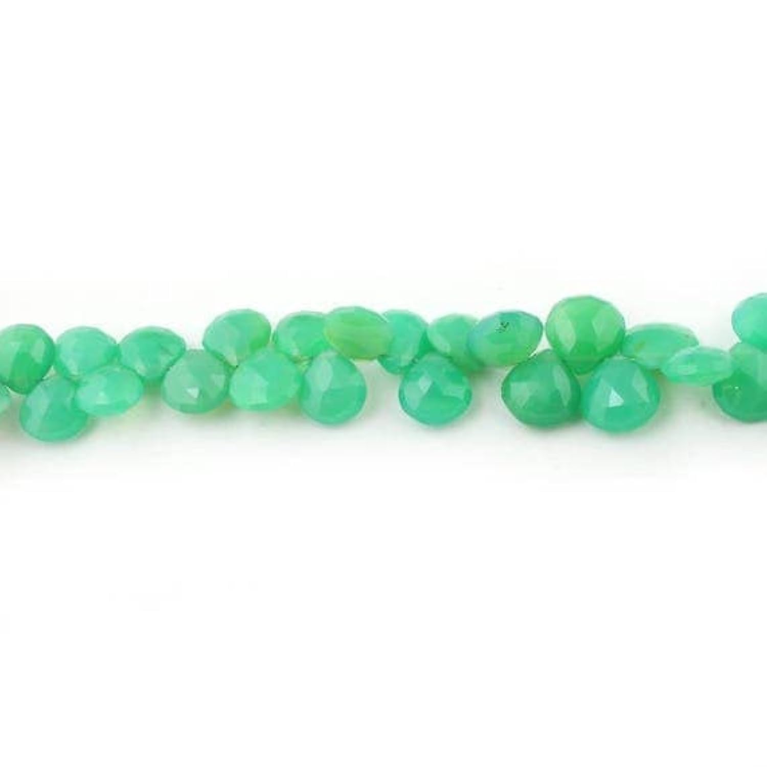 Chrysoprase facettée en cœur LKBEADS de 10mm pour création de bijoux uniques