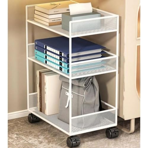 本棚 書架 ランドセルラック 机下書包置き棚 キャスター付き 書類棚 収納棚 収納ラック ファイルワゴン サイドワゴREENEWン キャビネット デスク整理 大容量 書類 教科書 文具 絵本 漫画 雑誌 学生 オフィス/学校用 書斎用移動可能な小型カート、