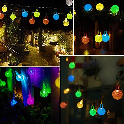 Lezonic Solar Fairy Lights Outdoor Waterproof, 50LED Solar Garden Lights, 8 Mode 7M/23Ft Indoor/Outdoor String Lights for Garden Patio Yard Home Christmas Parties Wedding(Multi-Coloured) - Image 3