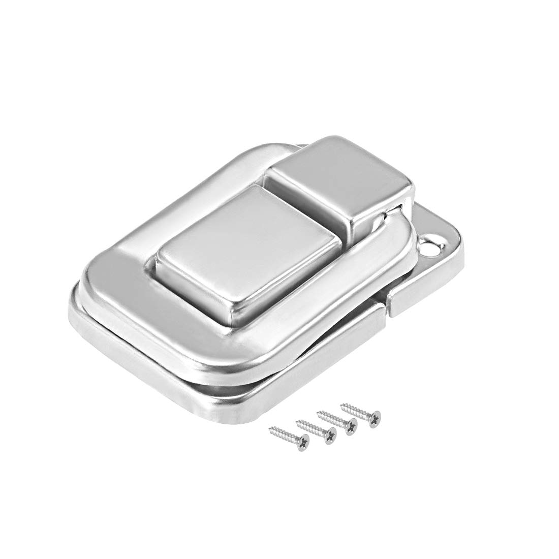 uxcellToggle Catch, etro Style Silver Tone Decorative Hasp Jewelry Suitcase Box Catch w Screws 48mm x 32mm,4 pcs a18062100ux0016