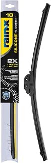 RainX Silicone Supreme Windshield Wiper Blade 18" - Heavy Duty Silicone Squeegee, Extreme Weather Resistance & All-Season Performance, Streak-Free Beam Technology, Quick Install (Pack of 1)