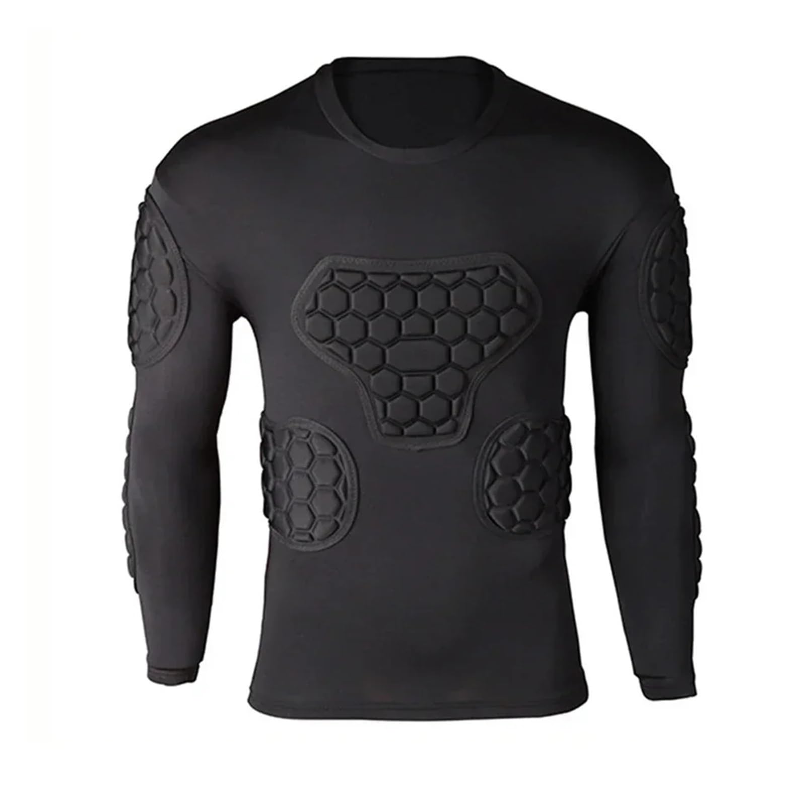 Camiseta de fútbol Acolchada Camisetas de Portero Rugby Profesional con protección, Uniforme Coderas y Rodilleras Acolchadas EVA, Pantalones Protectores