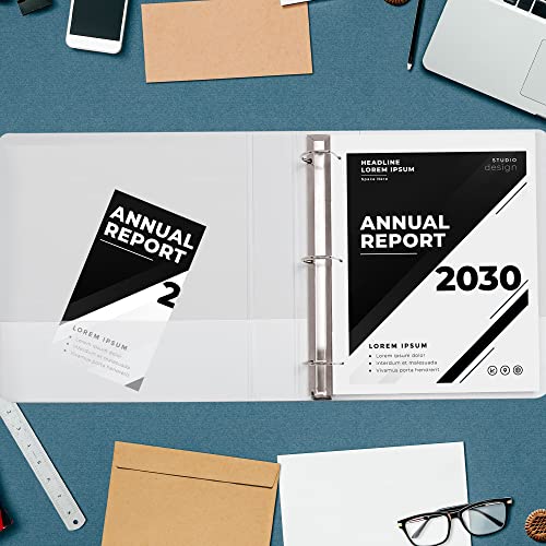 2 Pack Of 2.5” Smooth Opening Angle D-Ring View Binders, Professional Presentation Folder For Standard Pages With Inside Pockets, And Customizable Clear View Binder Pvc-Free #TOP2