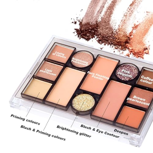 Makeup Gift Set, Kit de Maquillage Complet avec Palettes de Maquillage Blush Eyeshadow Powder Rouge à lèvres Mascara Liquid Eyeliner Pencil Fard à Paupières Liquide Pailleté Lèvres Correcteurs – Image 6