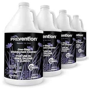 Prevention Ready-To-Use Disinfectant Cleaner – Surface Disinfecting & Bulk Cleaning Solution for Salons, Spas, Clinics – Hospital Grade, Gallon Refill for Reusable Spray Bottles – 1 Gallon (4 Pack)