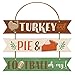 Turkey, Pie & Football Stacked Sign - 10 1/4