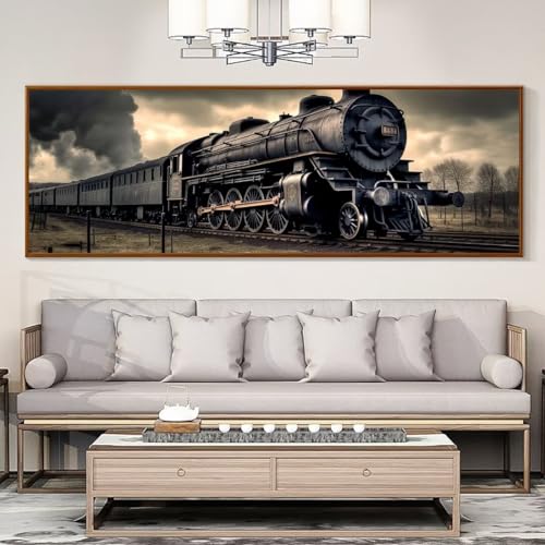 DIY peinture diamant train 90x260cm le cadeau créatif idéal pour adulte