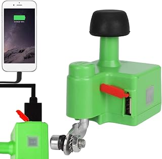 Tbest Harger, Dinamo para Bicicleta, Amplia Aplicabilidad Carga de Teléfono Móvil Compacto Bicicleta de Montaa de Moda Generador de Bicicleta Eléctrica Equipo de Conducción Nocturna