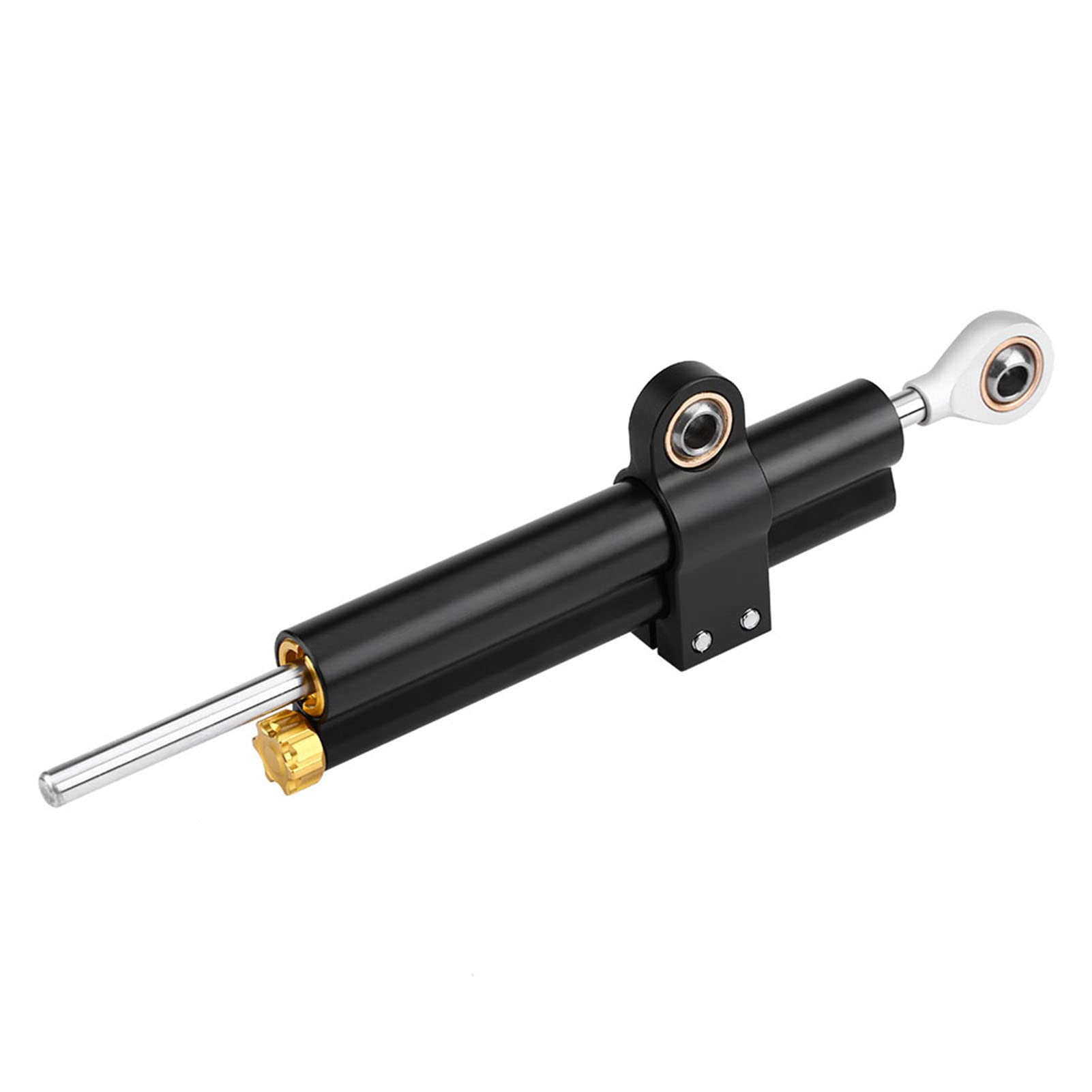 POENVFPO Amortyzator Układu Kierowniczego Aluminiowy CNC Stabilizator Układu Kierowniczego Motocykla Czarny Regulowany Opór ze Wspornikiem Montażowym Lekki, Pasujący do Zawodników Sport Touring