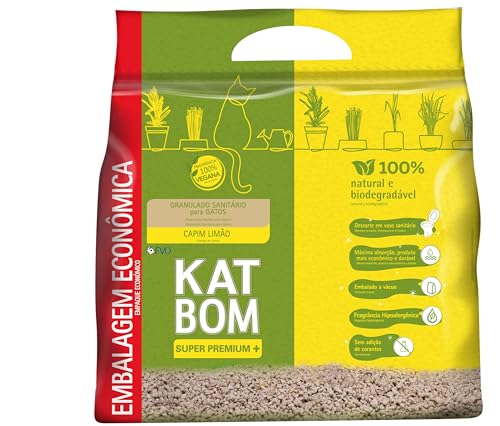 Katbom Granulado Sanitário Econômico Capim Limão 6kg