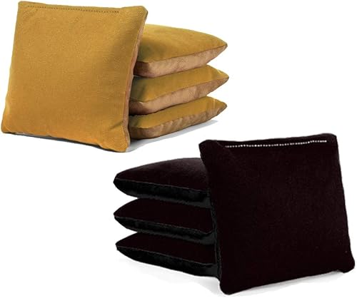 Tailgating Pros Juego de bolsas, saquitos Pro-Style, de doble cara, suave y adherente, con relleno de resina, de gamuza y lona de pato, juego de 8 a