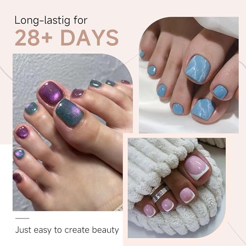 Image of UNA GELLA Toe Nail Tips 504Pcs - Full Cover Matte Squavol Toe Nails Soft Gel Pre-file Gel Toe Nail Tips For Toe Nail Extensions Home DIY Nail Salon Soak Off 15 Sizes