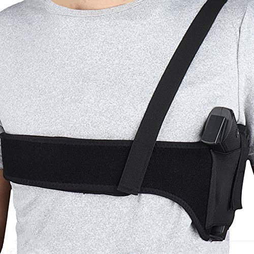 Deep Concealment Shoulder Holster, Universal Underarm Gun Holster for Men and Women, Fits Subcompact and Compact Pistols for S&W Bodyguard, M&P Shield 9mm, Glock 19 26 42 43, Ruger LCP, LC9, Sig P365