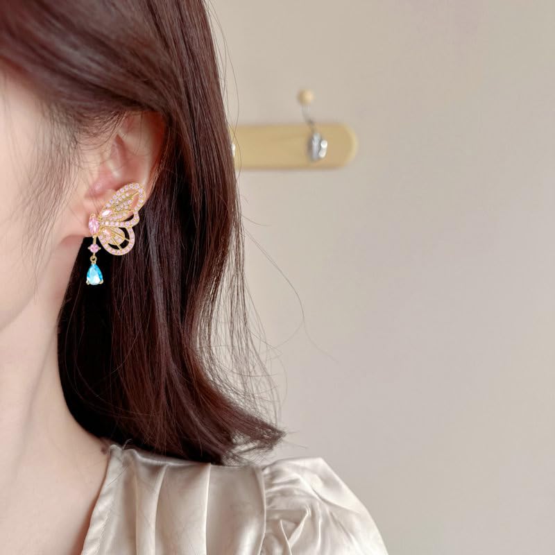 Boucles d'oreilles Papillon en moissanite et or 14K pour un éclat de haute joaillerie - 5