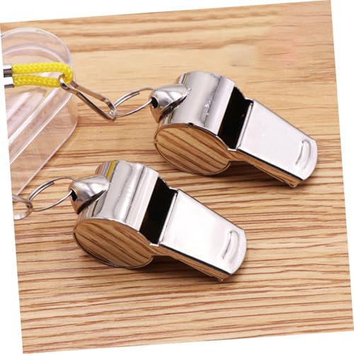 12 Silbatos Deportivos de Acero Inoxidable con Cordon miniatura 6