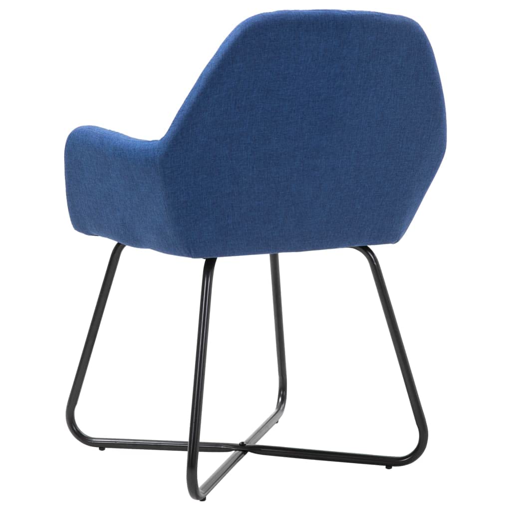Sedia da soggiorno sedie cucina sedia salotto Sedie da Pranzo 2 pz Blu in Tessuto Adatte per Sala da Pranzo, Soggiorno, Cucina, Camera da Letto