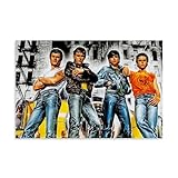 Aokei The Outsiders Cartoon Photos Of Movie Actors Poster Music Album Cover Poster Wall Art Decor Canvas Poster for Bedroom Artistic Poster Decoration Unframe-style 12x18inch(30x45cm)