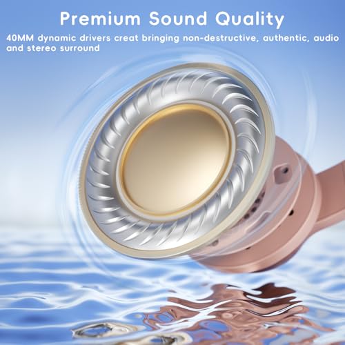 Image of Candy Bila Kids Headphones, Wired Headphones for Kids Over Ear with Microphone, 85 /94dB Volume Limiter Headphone for Girls Boys, Foldable Headphone for Learning & Entertainment, Gradient Brown