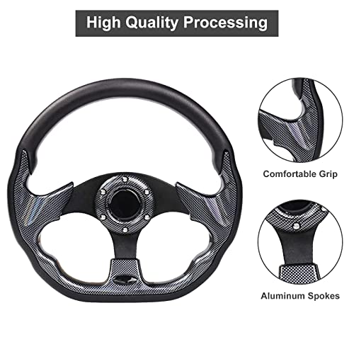 image for MOSNAI Golf Cart Steering Wheel or Adapter Fit Golf Cart Club Car EZGO