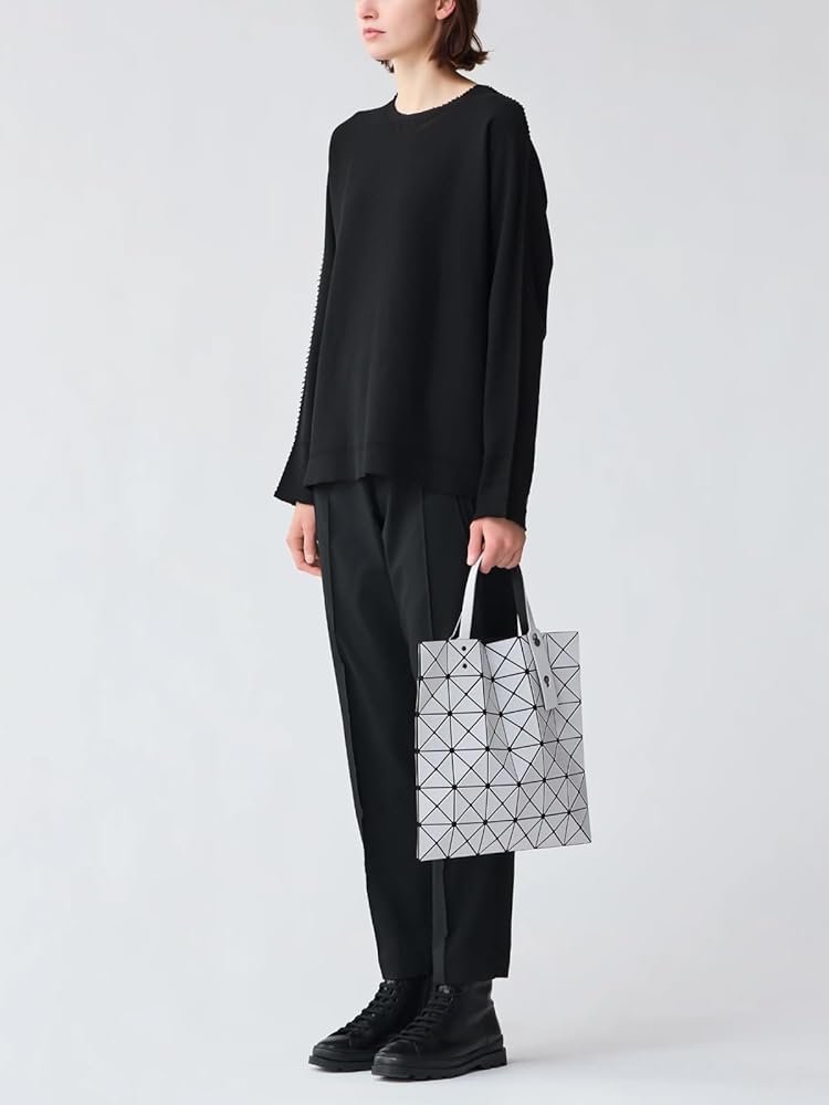 美品 バオバオイッセイミヤケ トートバッグ ルーセント シルバー 6×6 国内即発 BAOBAO LUCENT バオバオ ルーセント トートバッグ 6x6