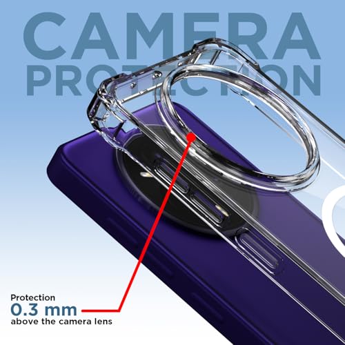 Image of Amazon Basics Back Cover for Realme 14 Pro Plus 5G Mag-Safe Shockproof PC + TPU Protective Case Magnetic Support Bumper Case (Transparent Mag-Safe)