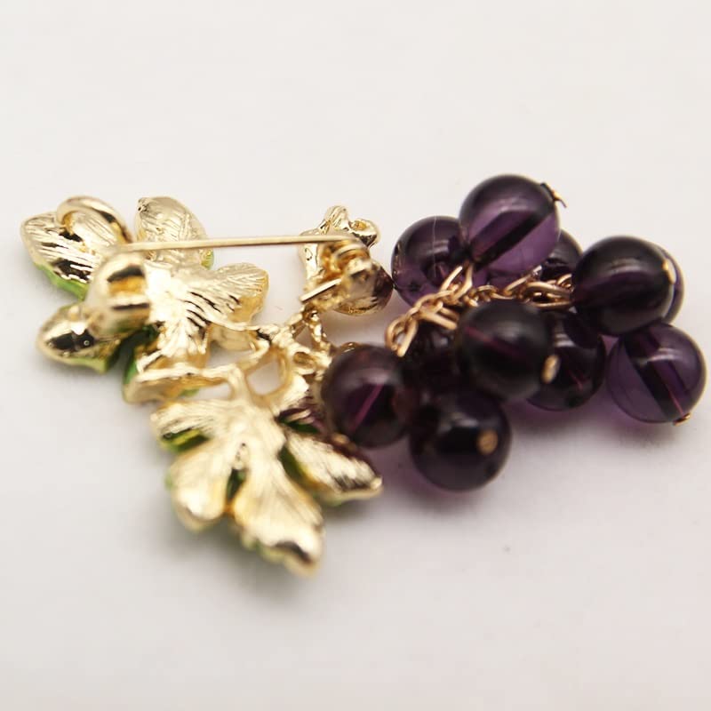 Broche en cristal violet boucle écharpe en soie bijoux dames - 6