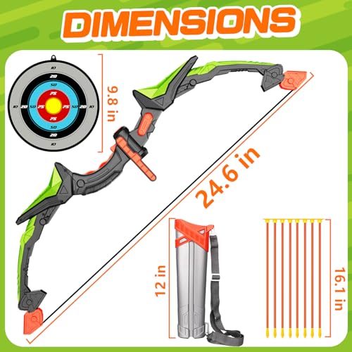 Bigdream 8008 Kids Bow And Arrow Toy Set, Led Light Up Archery Toys thumb #2