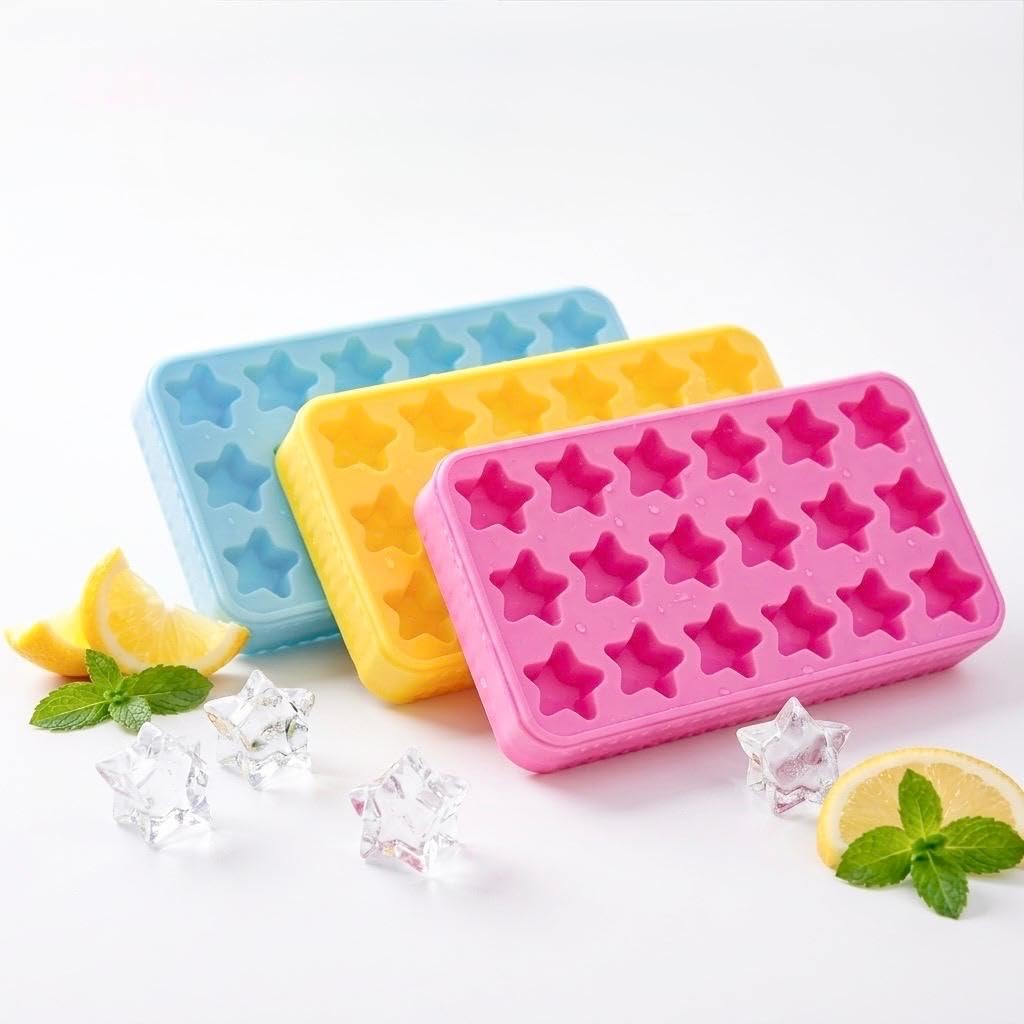 Star Shape Ice Cube Tray, Multi-Purpose Freezing Tray for Drinks, Cocktail, Beverages, Festive Parties (Pack of 1)-image-22